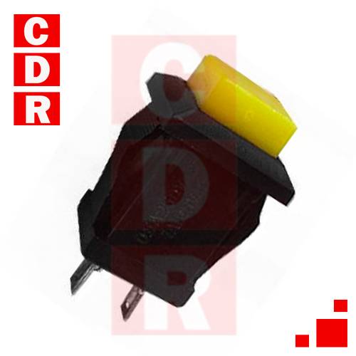LLAVE PULSADOR N/A CUADRADO AMARILLO 14X14MM