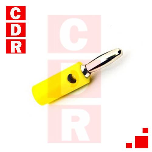 BANANA PLUG AMARILLO C/DERIV. C/TORNILLO
