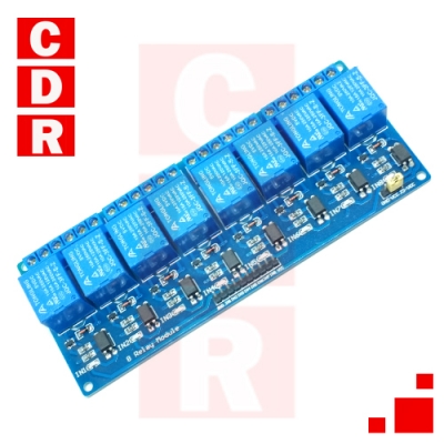 MODULO RELE DE 8 CANALES 5V 10A ARDUINO PIC AVR 8CH