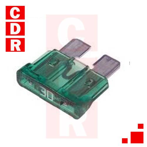 FUSIBLE AUTOMOTOR 30A VERDE PLANO