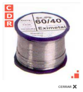 ESTAÑO 60/40 1.60MM 1/4KG EXIMETAL