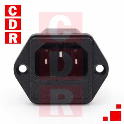 CONECTOR COMPUTADORA MACHO C/PORTAFUSIBLE TORNILLO