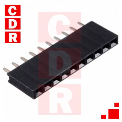 TIRA DE PINES 1X10 0,1 HEMBRA RECTA