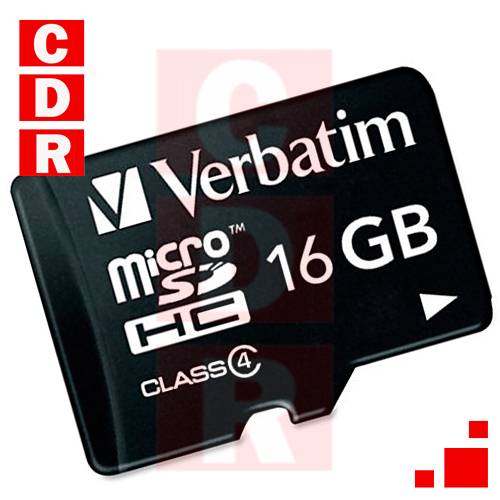 MICRO SD MEMORY 16GB VERBATIM CLASS 4