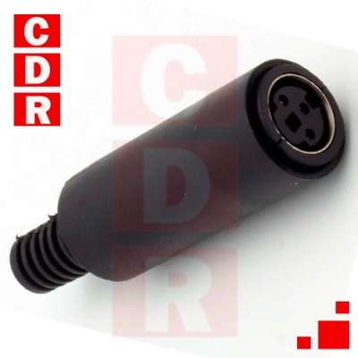 MINI DIN HEMBRA 3 PINES C/COLITA FLEXIBLE