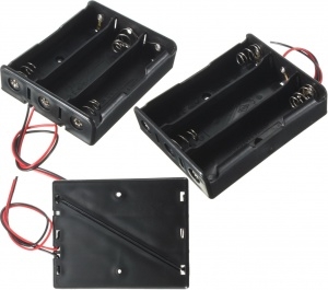 PORTAPILA X 3 PILAS AA CON CABLE PLANO