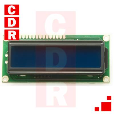 DISPLAY LCD WH1602B-TMI-E10 1602A BLUE SCREEN 5V WHITE BACKLIGHT (OEM)