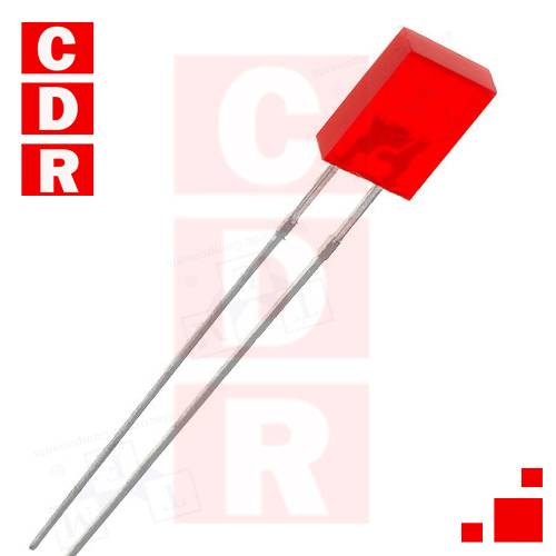 RECTANGULAR RED LED 2X5MM L-113IDT