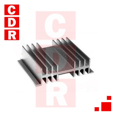 DISIPADOR MEDIA POTENCIA NATURAL BASE 120MM ALT. 35MM LARGO 1MTS ESP. NÚCLEO 32MM