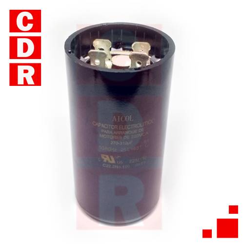 CAPACITOR DE ARRANQUE 270UF/310UF 220VAC 35MMX70MM AICOL