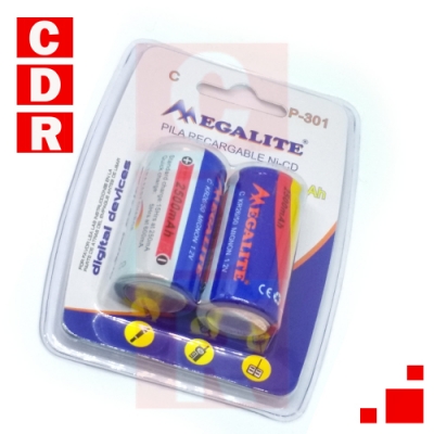 PILA RECARGABLE TIPO C 1.2V 2500MAH MEGALITE