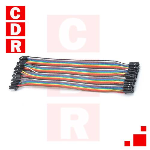 KIT 40 CABLES PARA PROTOBOARD HEMBRA HEMBRA 20CM ARDUINO