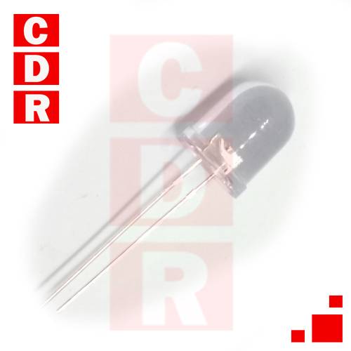 LED 10MM ROJO ALTA EFICIENCIA WATER CLEAR 1.9-2.1V 620-625 WL  10.000-12.000 MCD 30º